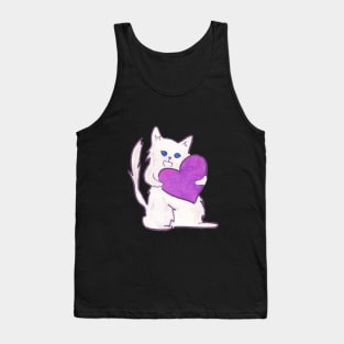 White cute cat (shiroo) pet Tank Top